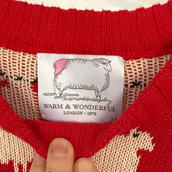 Warm & Wonderful Red Sheep Sweater - Picture 2 of 2